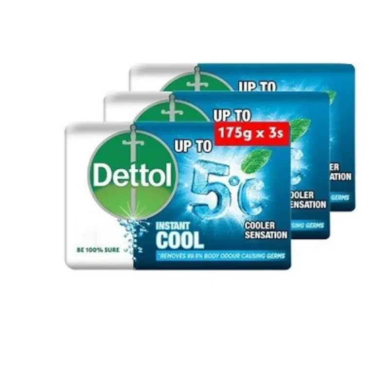 Dettol Anti-Bacterial Soap Cool 175 g 2+1 Pieces